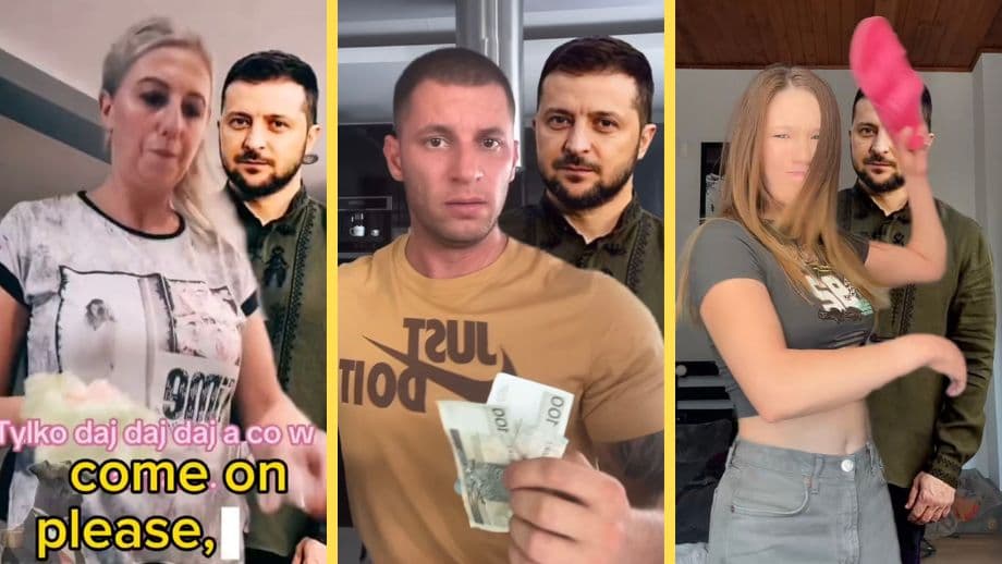 Polsk trend i sociala medier: Zelenskyj tigger och förföljer folk